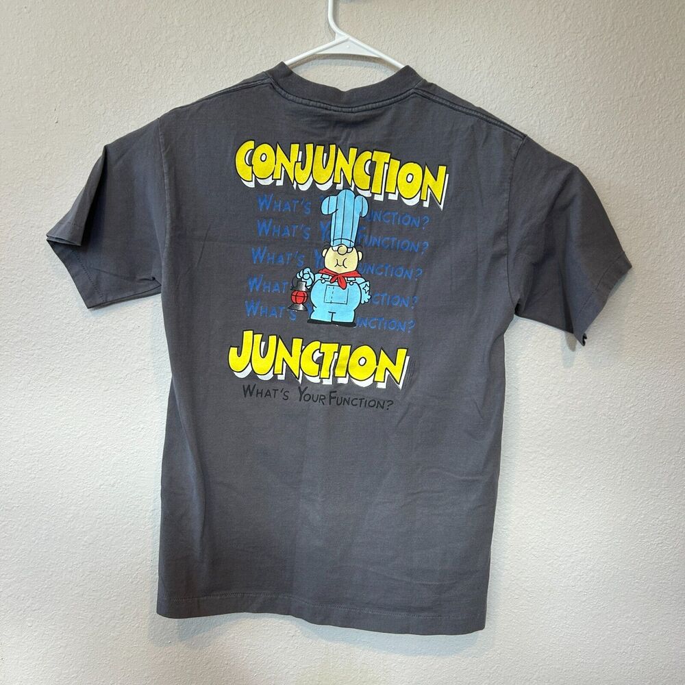 Vintage Schoolhouse Rock SIZE LARGE - Conjunction Junction Graphic Shirt 2-Sided